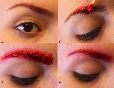 How to Dye Dyeing your Eyebrows Red
