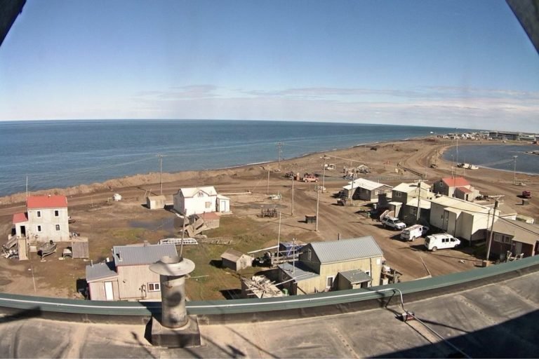 Utqiaġvik or Barrow in Alaska, USA on a Sunny Day